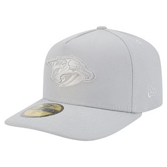 Men's New Era Gray Nashville Predators Color Pack A-Frame 59FIFTY Fitted Hat