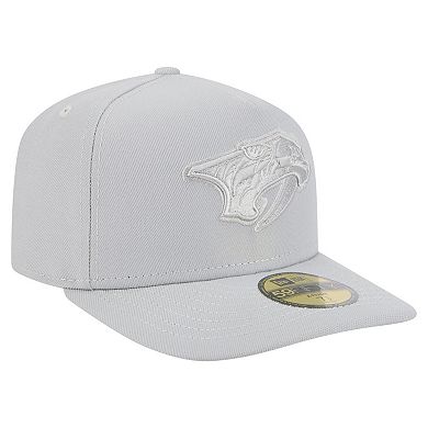 Men's New Era Gray Nashville Predators Color Pack A-Frame 59FIFTY Fitted Hat