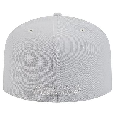 Men's New Era Gray Nashville Predators Color Pack A-Frame 59FIFTY Fitted Hat