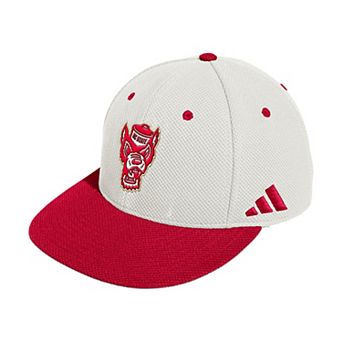 Men's��adidas Cream NC State Wolfpack On-Field Fitted Baseball Hat
