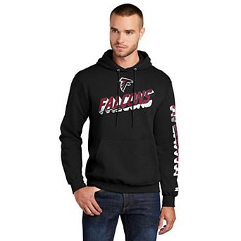 Men's Starter Black Atlanta Falcons Wordmark Logo Pullover Hoodie