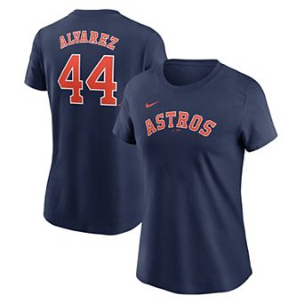 Women's Nike Yordan Alvarez Navy Houston Astros Fuse Name & Number T-Shirt