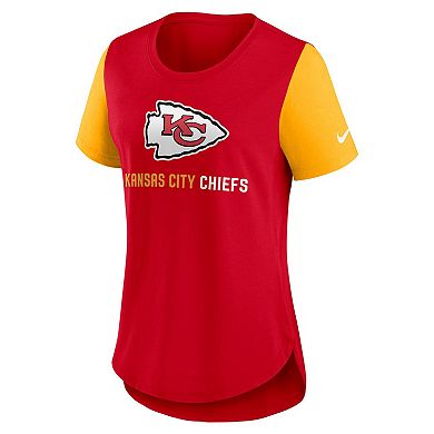 Women's Nike Red Kansas City Chiefs Terrace Swift Tri-Blend Performance T-Shirt