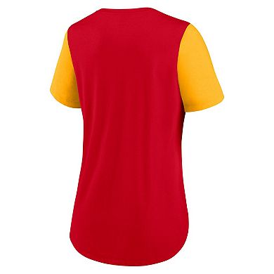 Women's Nike Red Kansas City Chiefs Terrace Swift Tri-Blend Performance T-Shirt