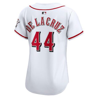 Women's Nike Elly De La Cruz White Cincinnati Reds Home Limited Player Jersey