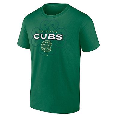 Men's Fanatics Kelly Green Chicago Cubs Celtic Luck T-Shirt