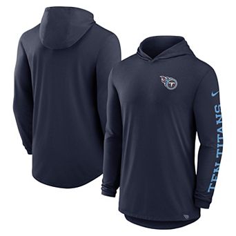 Men's Nike Navy Tennessee Titans Blitz Performance T-Shirt Hoodie