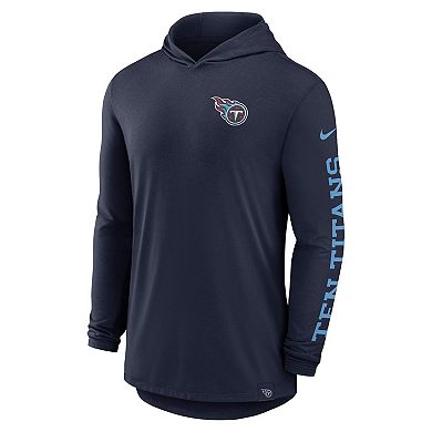 Men's Nike Navy Tennessee Titans Blitz Performance T-Shirt Hoodie