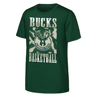 Youth Hunter Green Milwaukee Bucks Garage Hero T-Shirt