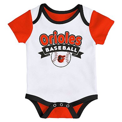 Newborn Baltimore Orioles Triple Hit Two-Pack Bodysuit Set