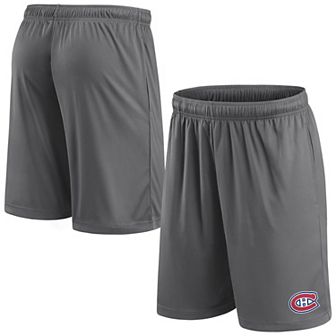 Men's Fanatics Gray Montreal Canadiens Primary Logo Shorts