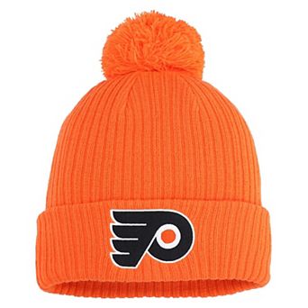 Men's Fanatics Orange Philadelphia Flyers Cuffed Knit Hat with Pom