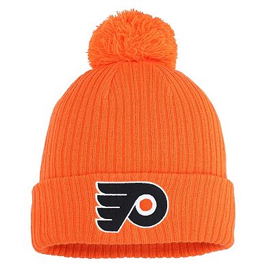 Men's Fanatics Orange Philadelphia Flyers Cuffed Knit Hat with Pom