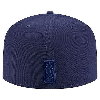 Men's New Era Navy Boston Celtics Colorpack A-Frame Pinch Front 59FIFTY Fitted Hat