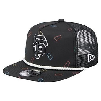 Men's New Era Black San Francisco Giants Gummy Golfer Trucker Adjustable Hat
