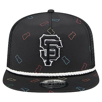 Men's New Era Black San Francisco Giants Gummy Golfer Trucker Adjustable Hat