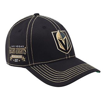Men's Starter Black Vegas Golden Knights Sphere II Curved Starfit Adjustable Hat