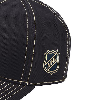 Men's Starter Black Vegas Golden Knights Sphere II Curved Starfit Adjustable Hat