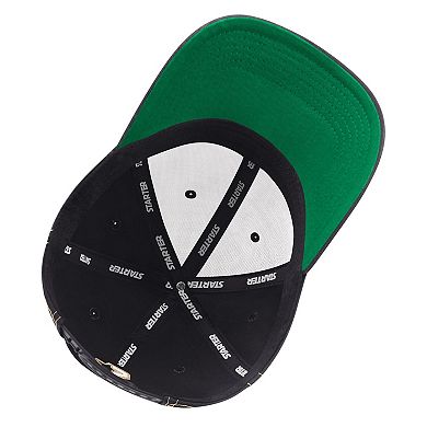 Men's Starter Black Vegas Golden Knights Sphere II Curved Starfit Adjustable Hat