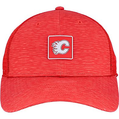 Women's Fanatics Red Calgary Flames Authentic Pro Adjustable Trucker Hat