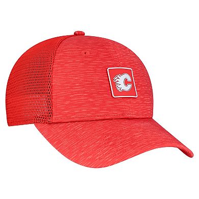 Women's Fanatics Red Calgary Flames Authentic Pro Adjustable Trucker Hat