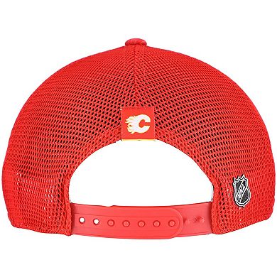 Women's Fanatics Red Calgary Flames Authentic Pro Adjustable Trucker Hat