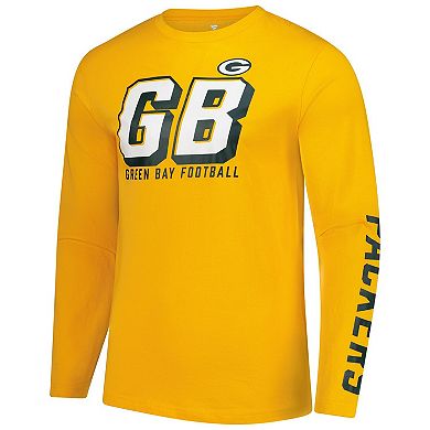 Men's Fanatics Gold Green Bay Packers Long Sleeve T-Shirt
