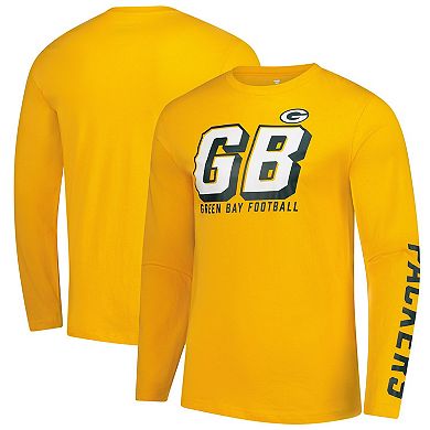 Men's Fanatics Gold Green Bay Packers Long Sleeve T-Shirt