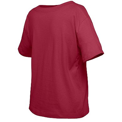 Girl's Youth New Era Dark Red Colorado Avalanche Flip Sequin T-Shirt