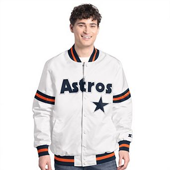 Men's Starter White Houston Astros Cooperstown Scout Full-Snap Varsity Jacket