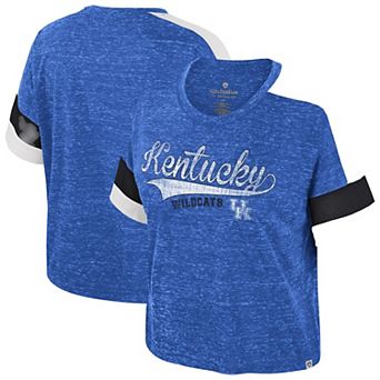 Women's Colosseum Royal Kentucky Wildcats Color Block Scoop Neck T-Shirt