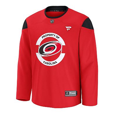 Men's Fanatics Red Carolina Hurricanes Home Practice Jersey