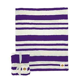 "Los Angeles Lakers 50"" x 60"" Cable-Knit Throw Blanket"