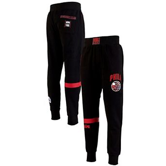 Men's NBA x Two Hype Black Philadelphia 76ers Culture & Hoops Collection Premium Jogger Pants