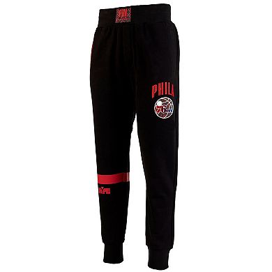Men's NBA x Two Hype Black Philadelphia 76ers Culture & Hoops Collection Premium Jogger Pants