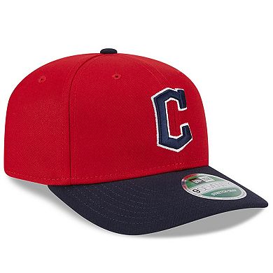 Men's New Era Red/Black Cleveland Guardians Player Replica 9SEVENTY Adjustable Hat