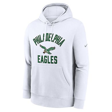 Men's Nike White Philadelphia Eagles Club Pullover Hoodie