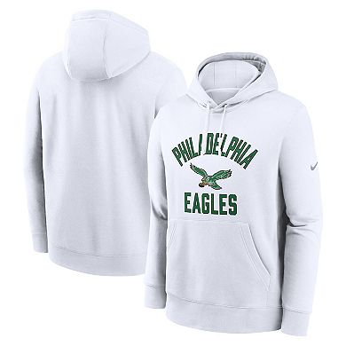 Men's Nike White Philadelphia Eagles Club Pullover Hoodie