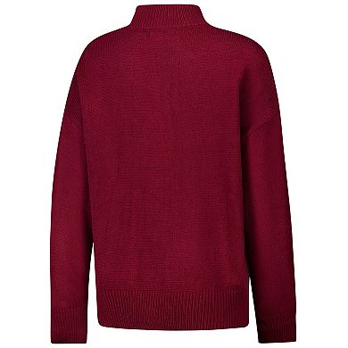 Women's Gameday Social Maroon Minnesota Golden Gophers Oversized Varsity Pullover Sweater