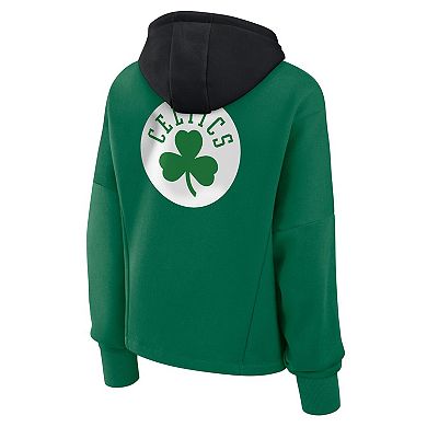 Women's�Fanatics Kelly Green Boston Celtics Post Up Boxy Pullover Hoodie