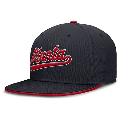 Men's Nike Navy Atlanta Braves True Performance Fitted Hat