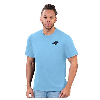 Men's Margaritaville Light Blue Carolina Panthers Wastin' Away T-Shirt