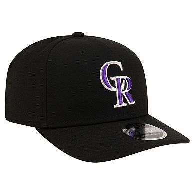 Men's New Era Black Colorado Rockies Player Replica 9SEVENTY Adjustable Hat