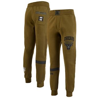 Men's NBA x Two Hype Olive Chicago Bulls Culture & Hoops Collection Premium Jogger Pants