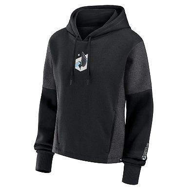 Women's Fanatics Black Minnesota United FC Oversized Legacy Goalkeeper Pullover Hoodie