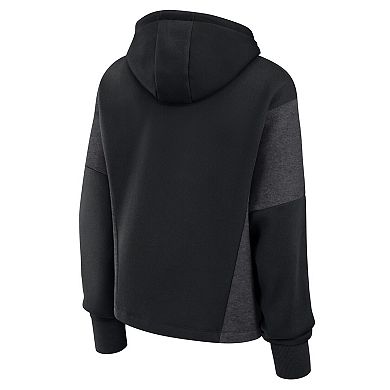 Women's Fanatics Black Minnesota United FC Oversized Legacy Goalkeeper Pullover Hoodie
