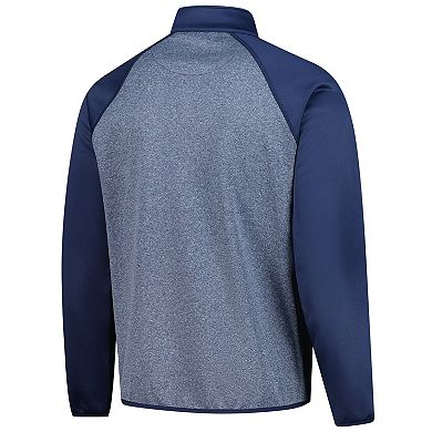 Men's G-III Sports by Carl Banks Navy Milwaukee Brewers Runners Raglan Full-Zip Track Jacket