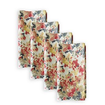Mingle & Co. 4 pk Watercolor Printed Napkin Set