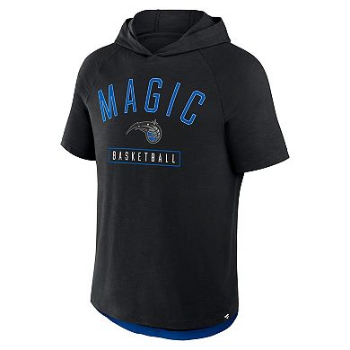 Men's Fanatics Black Orlando Magic Pass Legend Raglan Hoodie T-Shirt