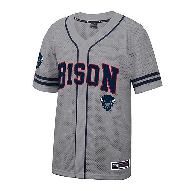 Men's Colosseum Gray Howard Bison Free Spirited Baseball Jersey